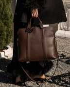 LOUENHIDE RHODES LAPTOP BAG CHOCOLATE