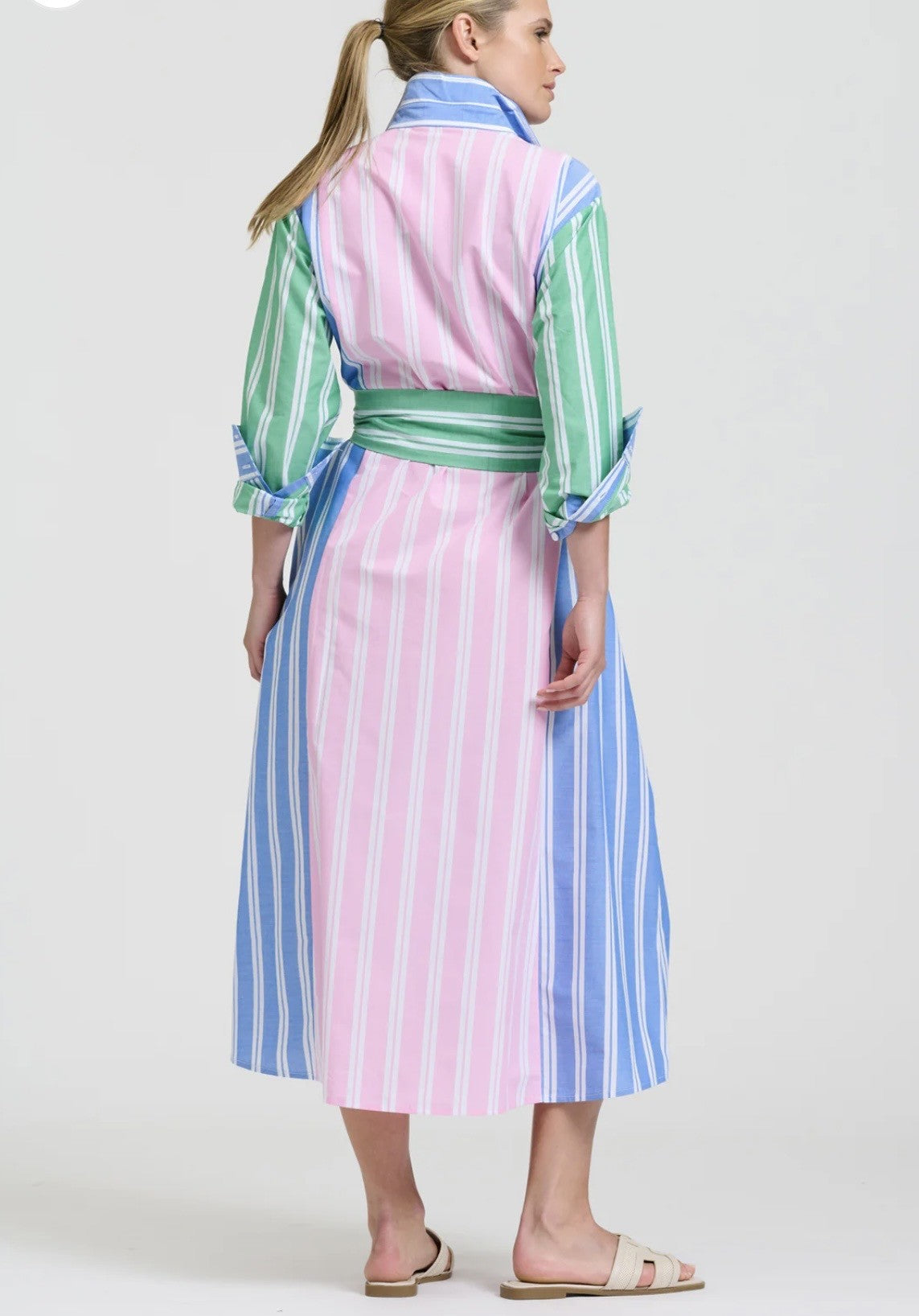 BIJOU LONGLINE SHIRTDRESS - STRIPE COMBO