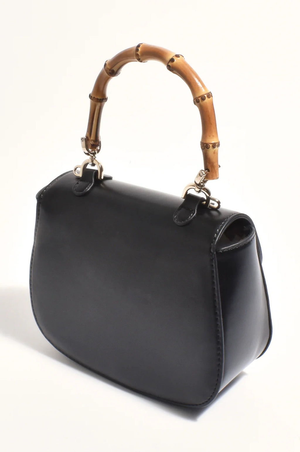 BLACK EVERYDAY BAG TO EVENING BAG (BAMBOO HANDLE)