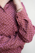 BURGANDY PATTERN BLOUSE