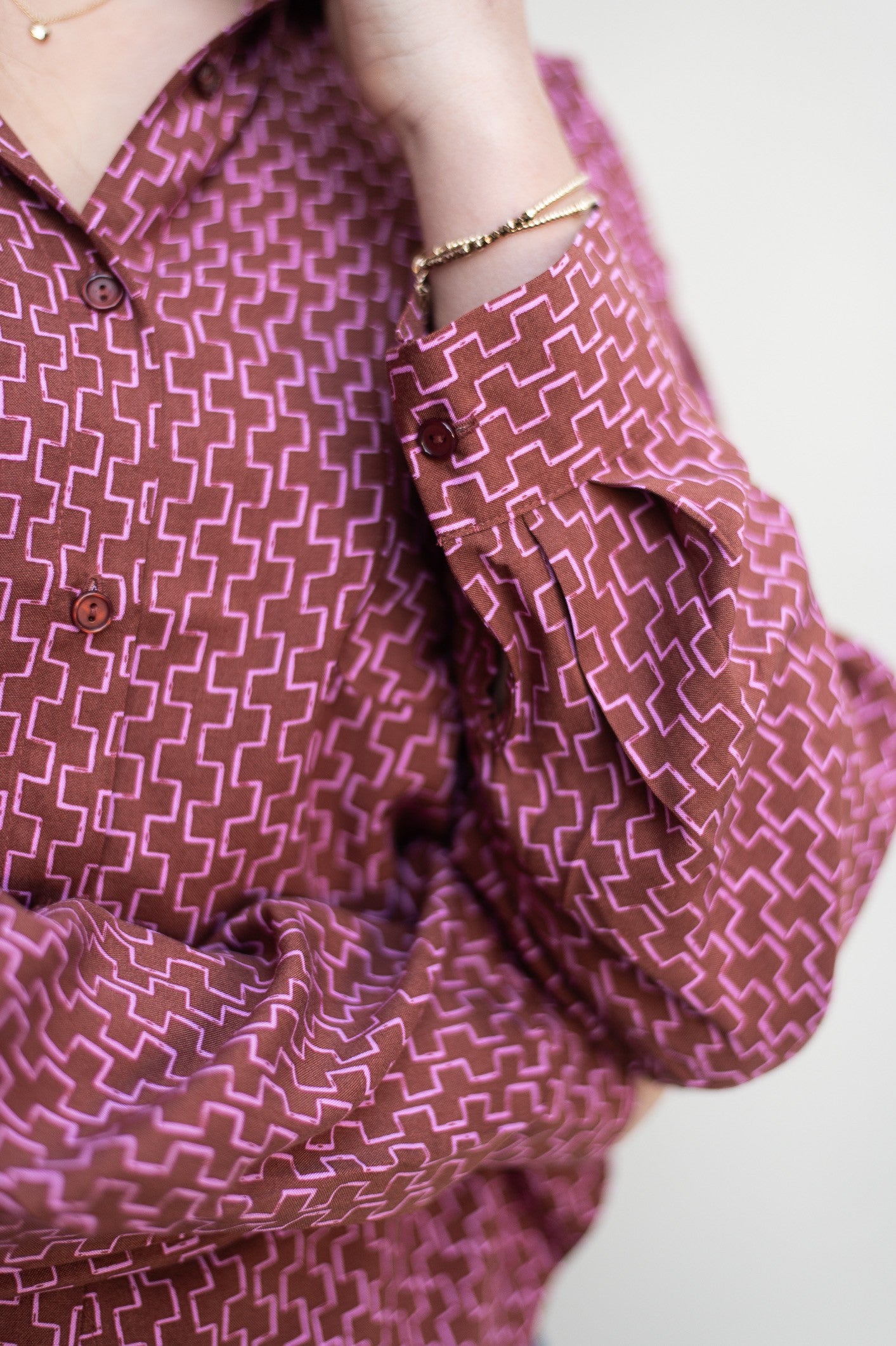 BURGANDY PATTERN BLOUSE