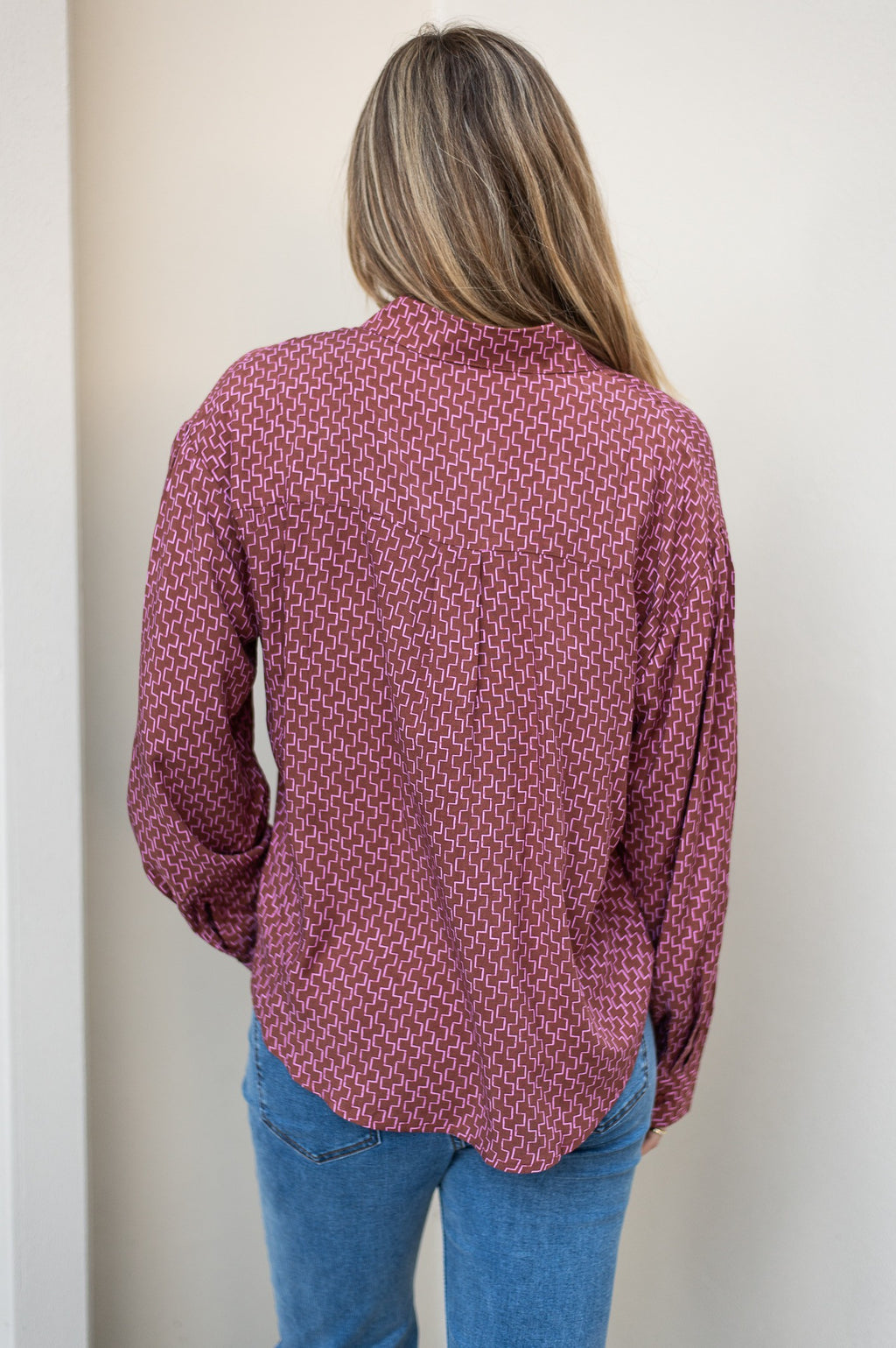 BURGANDY PATTERN BLOUSE