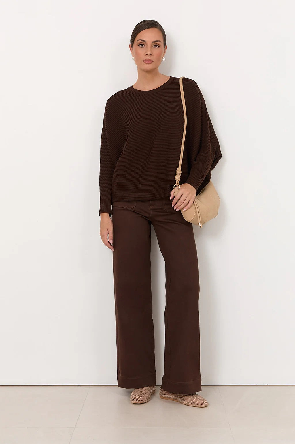 PATCH POCKET DENIM PANT IN CHOCOLATE