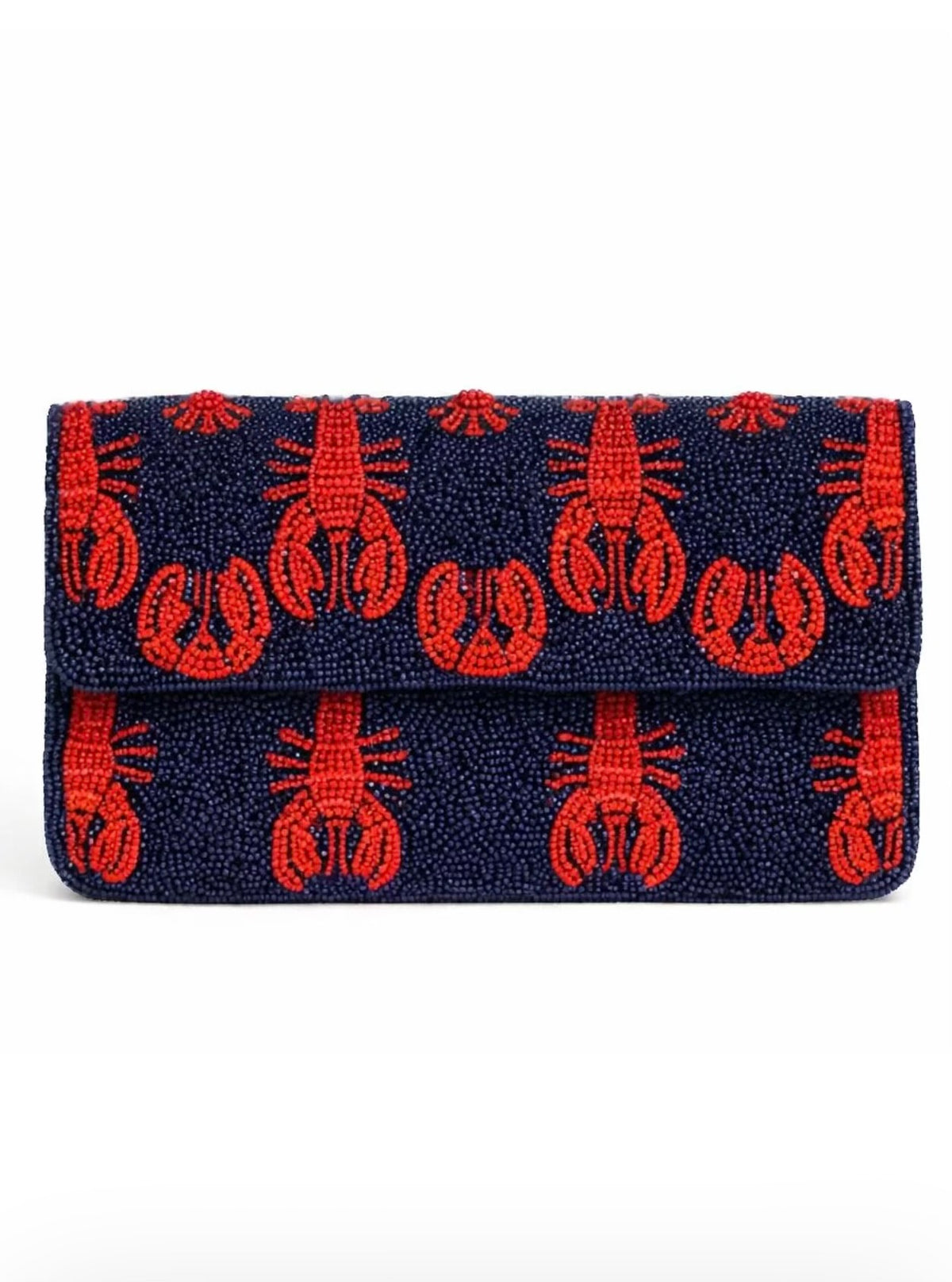 BEADED LOBSTER CLUTCH BAG