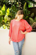 CORAL TOP SHORT SLEEVE