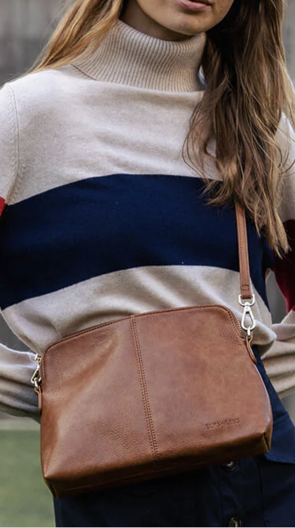 ELMS AND KING BURBANK CROSSBODY TAN LARGE