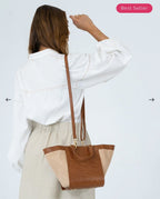 ELMS AND KING CARNEGIE TOTE TAN WEAVE
