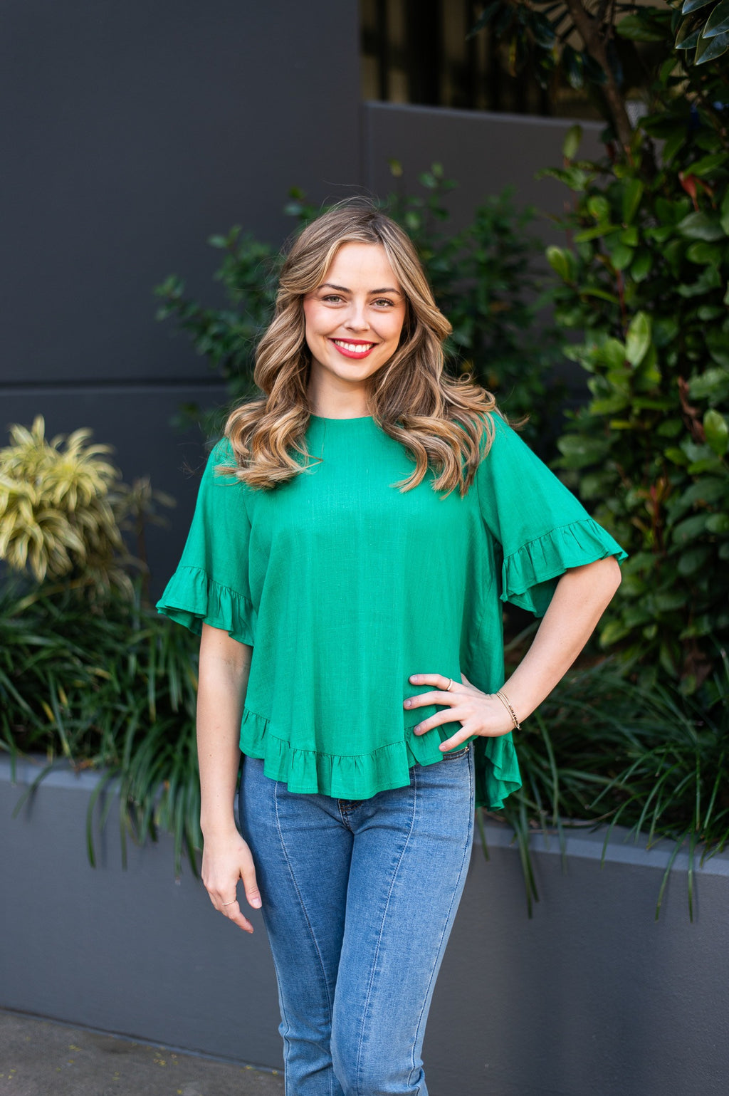 EMERALD TOP SHORT SLEEVES
