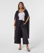 EVENING CHARCOAL LONG CAPE