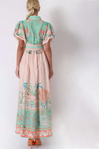 FLAMINGO TROPICAL MAXI DRESS