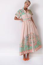 FLAMINGO TROPICAL MAXI DRESS