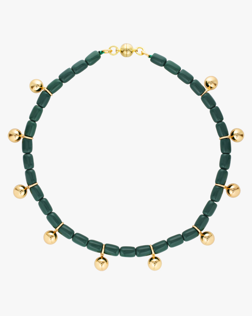 GIMMIE FOREST GREEN/GOLD NECKLACE