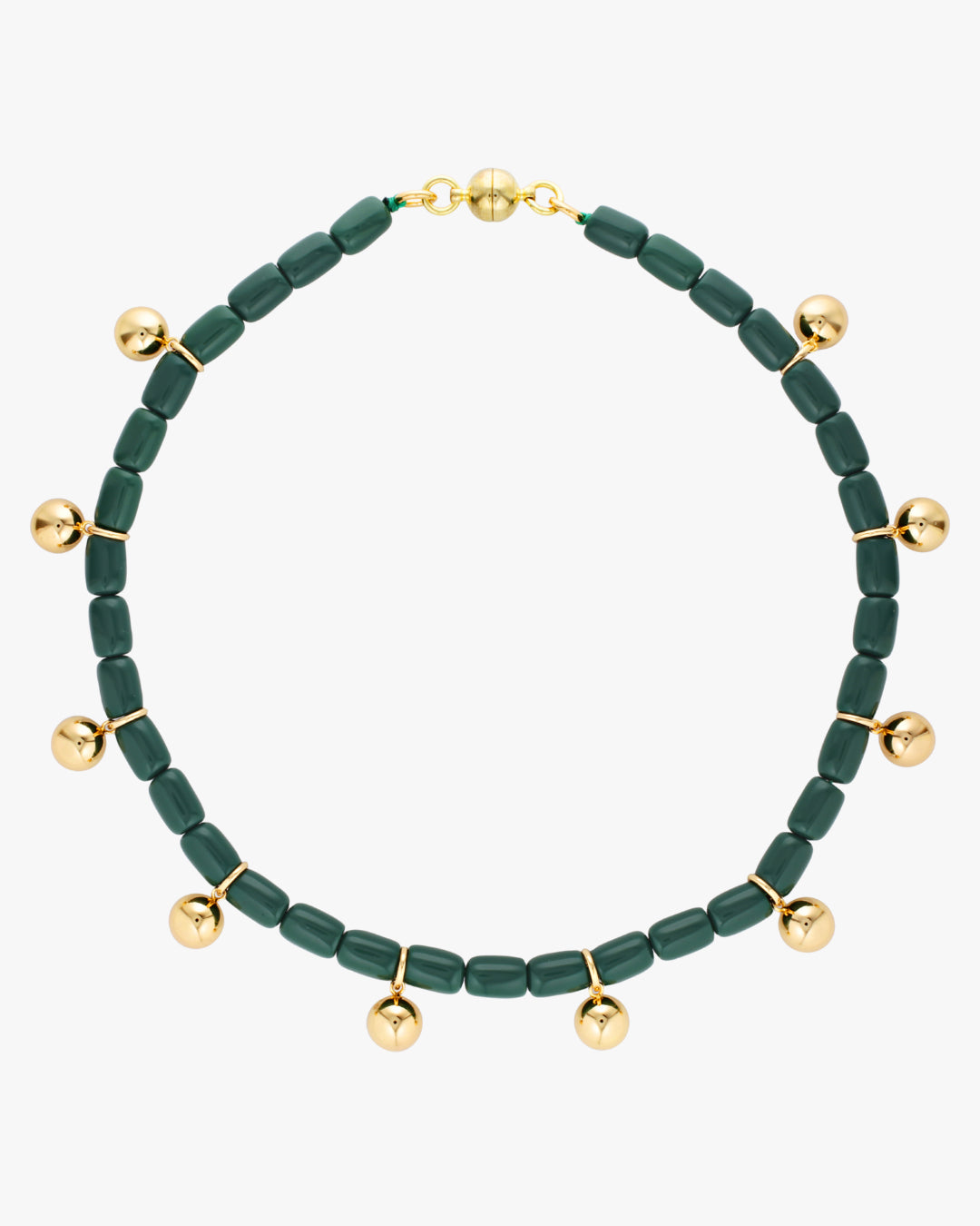 GIMMIE FOREST GREEN/GOLD NECKLACE