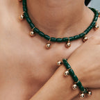 GIMMIE FOREST GREEN/GOLD NECKLACE