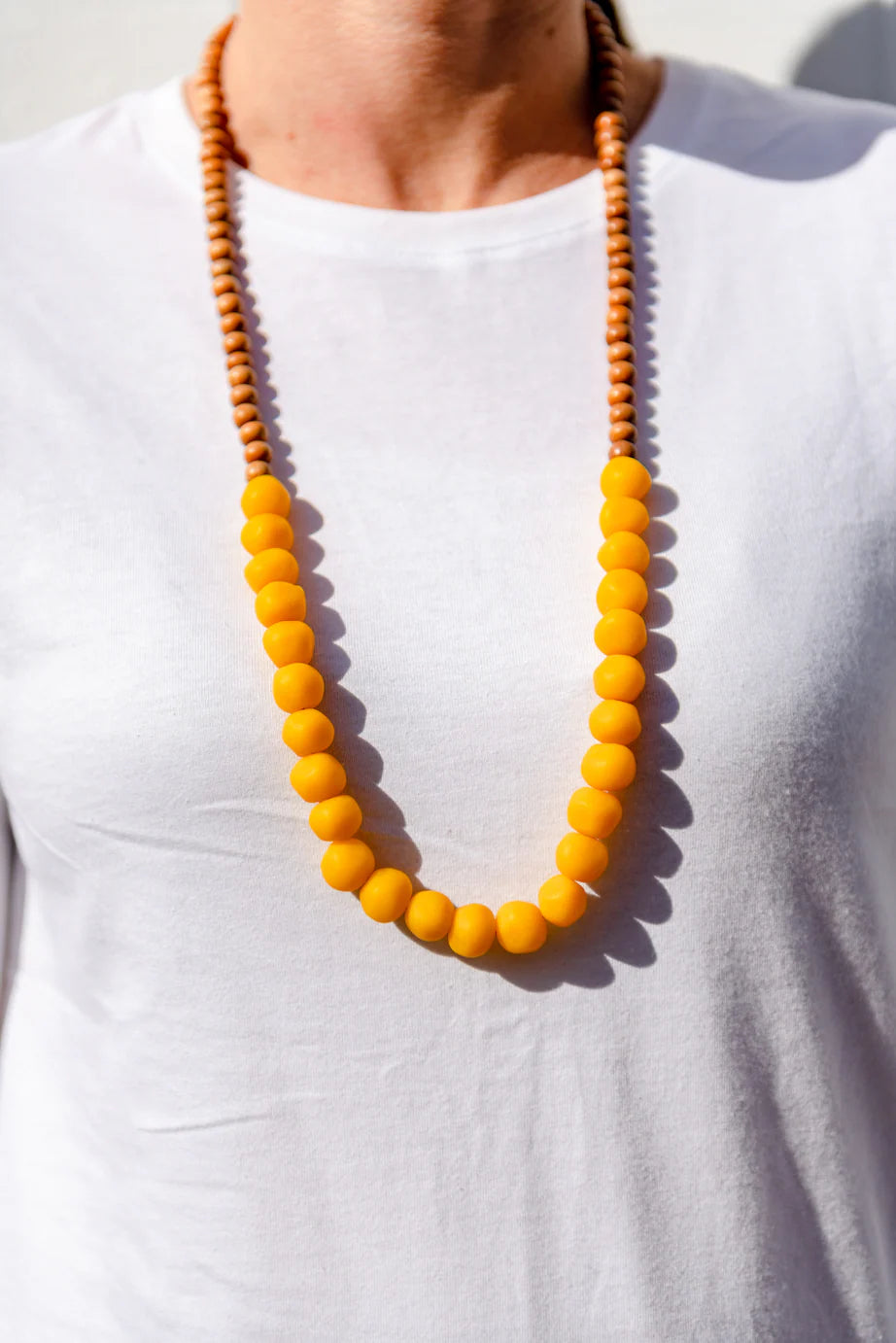 GREENWOOD YELLLOW ROCK NECKLACE