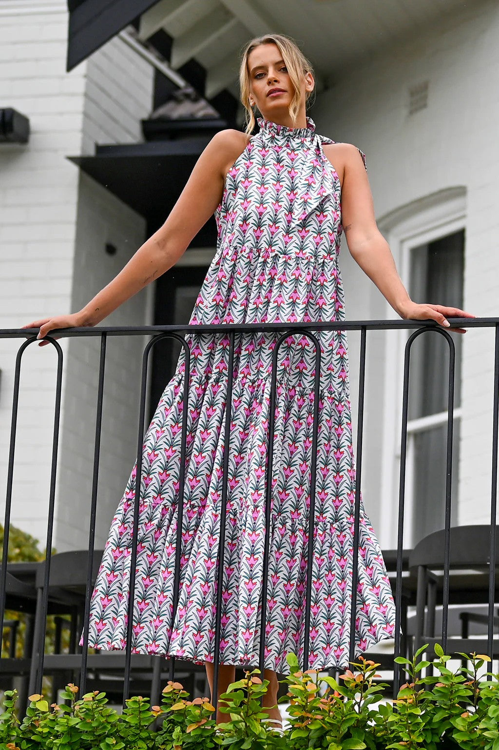 HELENA DRESS PINK VINE