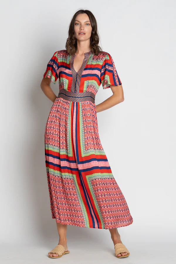 LEGIAN MIDI DRESS IN MELON