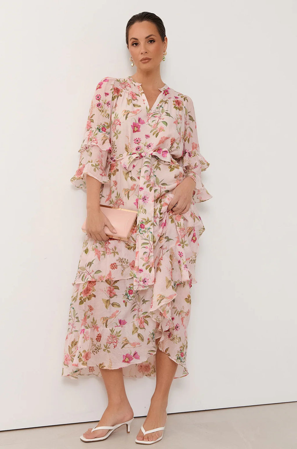 LARISSA FRILL SLEEVE DRESS