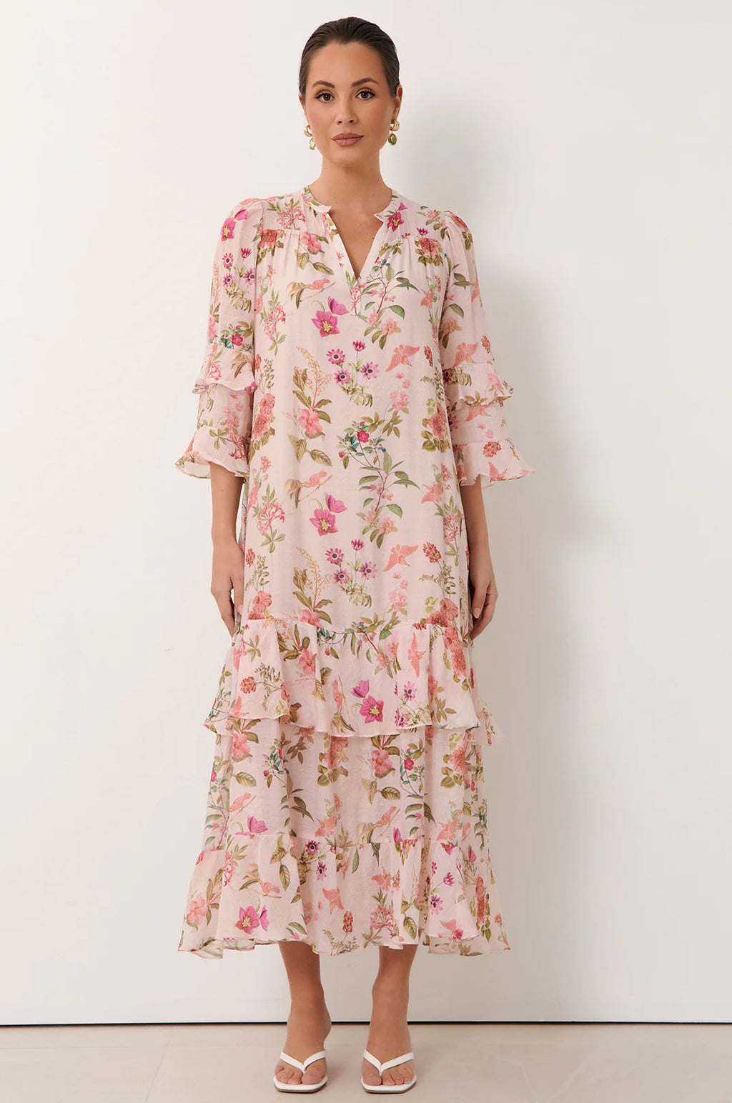 LARISSA FRILL SLEEVE DRESS