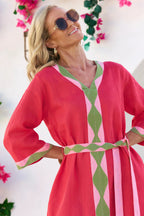 SACHA LINEN SHIFT DRESS IN WATERMELON