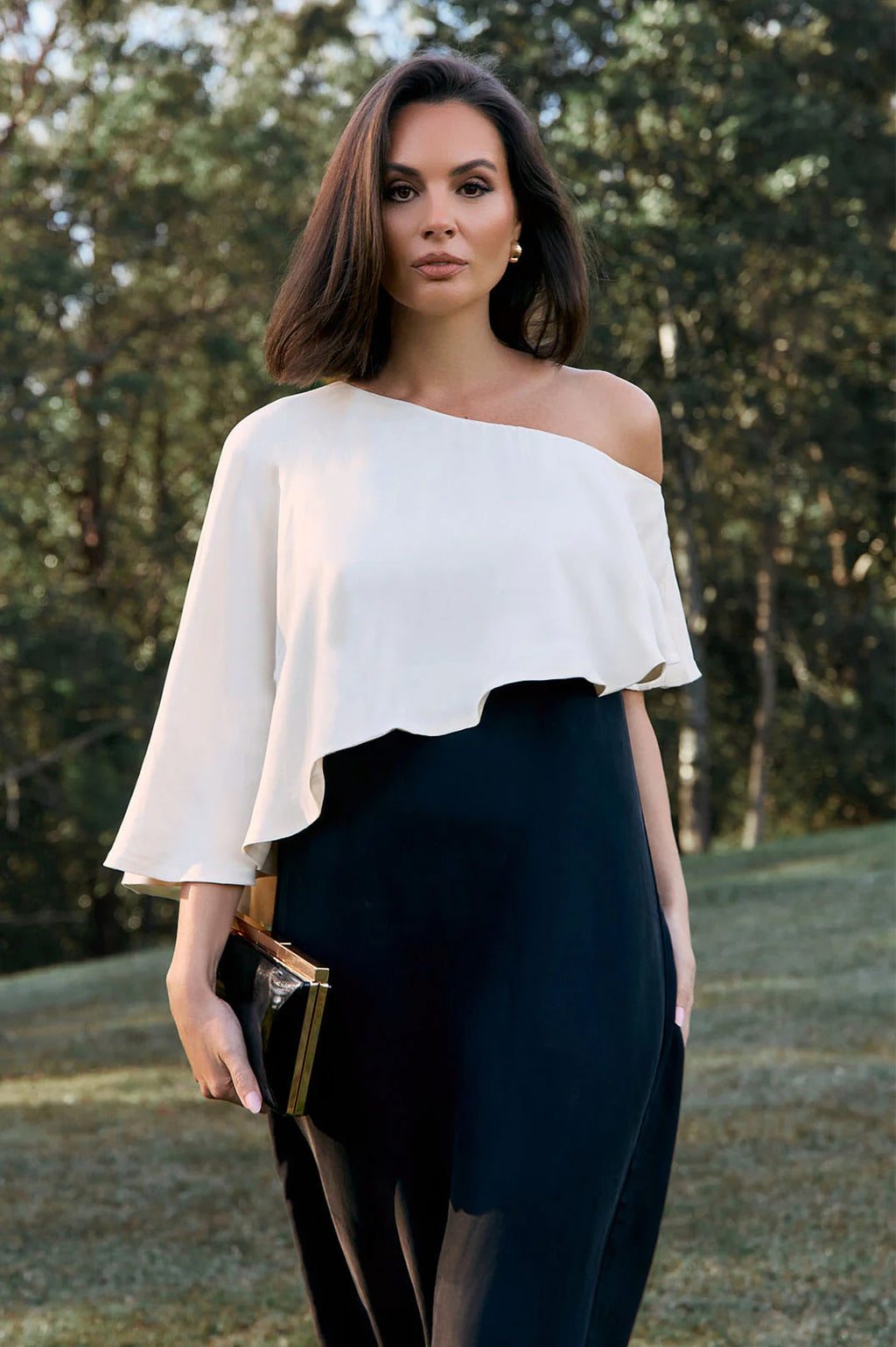 SIA ASYMMETRIC FRILL MAXI DRESS