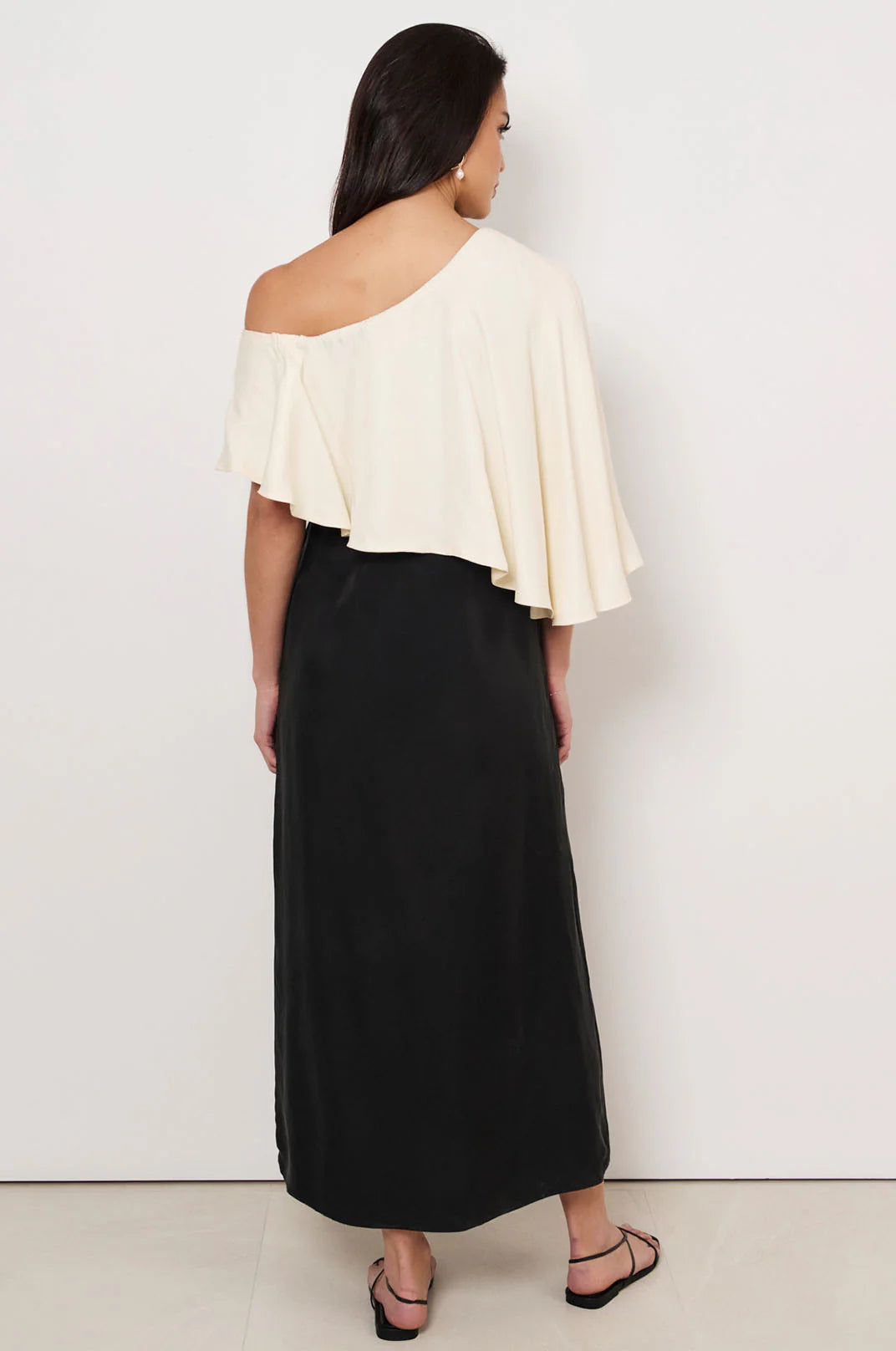 SIA ASYMMETRIC FRILL MAXI DRESS