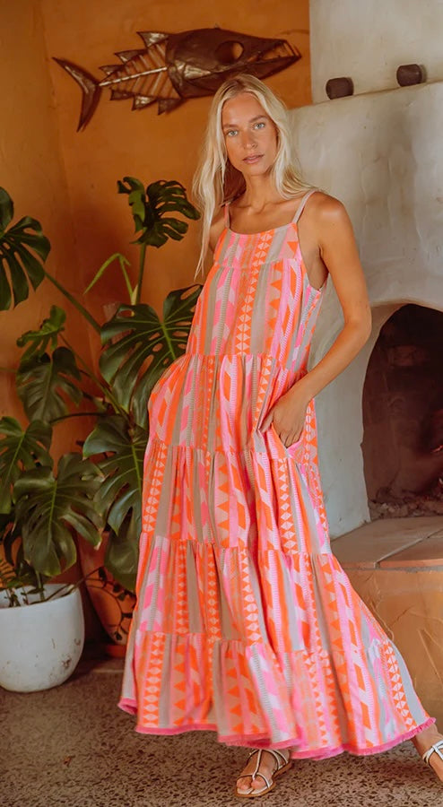 OCEAN BREEZE COTTON MAXI DRESS