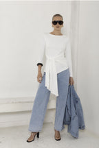 BLUE CLASSIC WIDE LEG JEAN