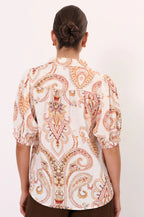 LILIAN SHORT SLEEVE LINEN TOP