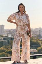 LILIAN SHORT SLEEVE LINEN TOP