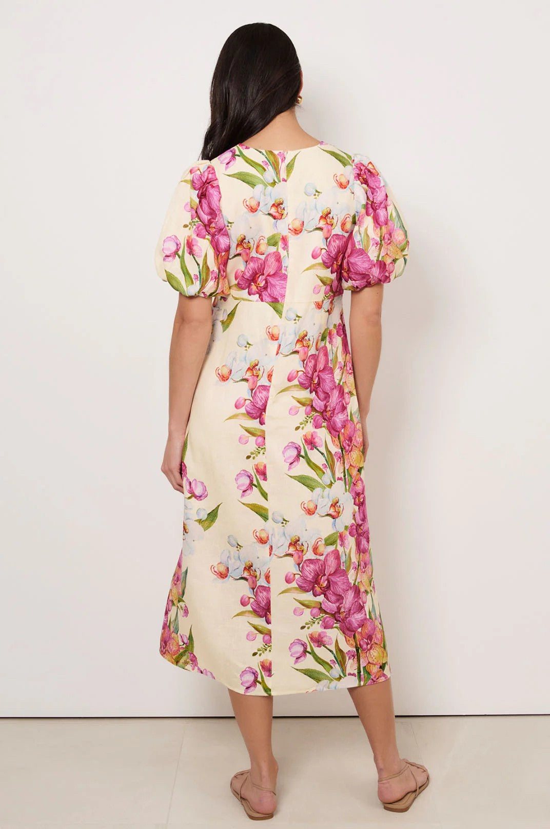 LINEN FRONT TIE DETAIL DRESS EXCLUSIVE AUSTRALIAN DESIGN