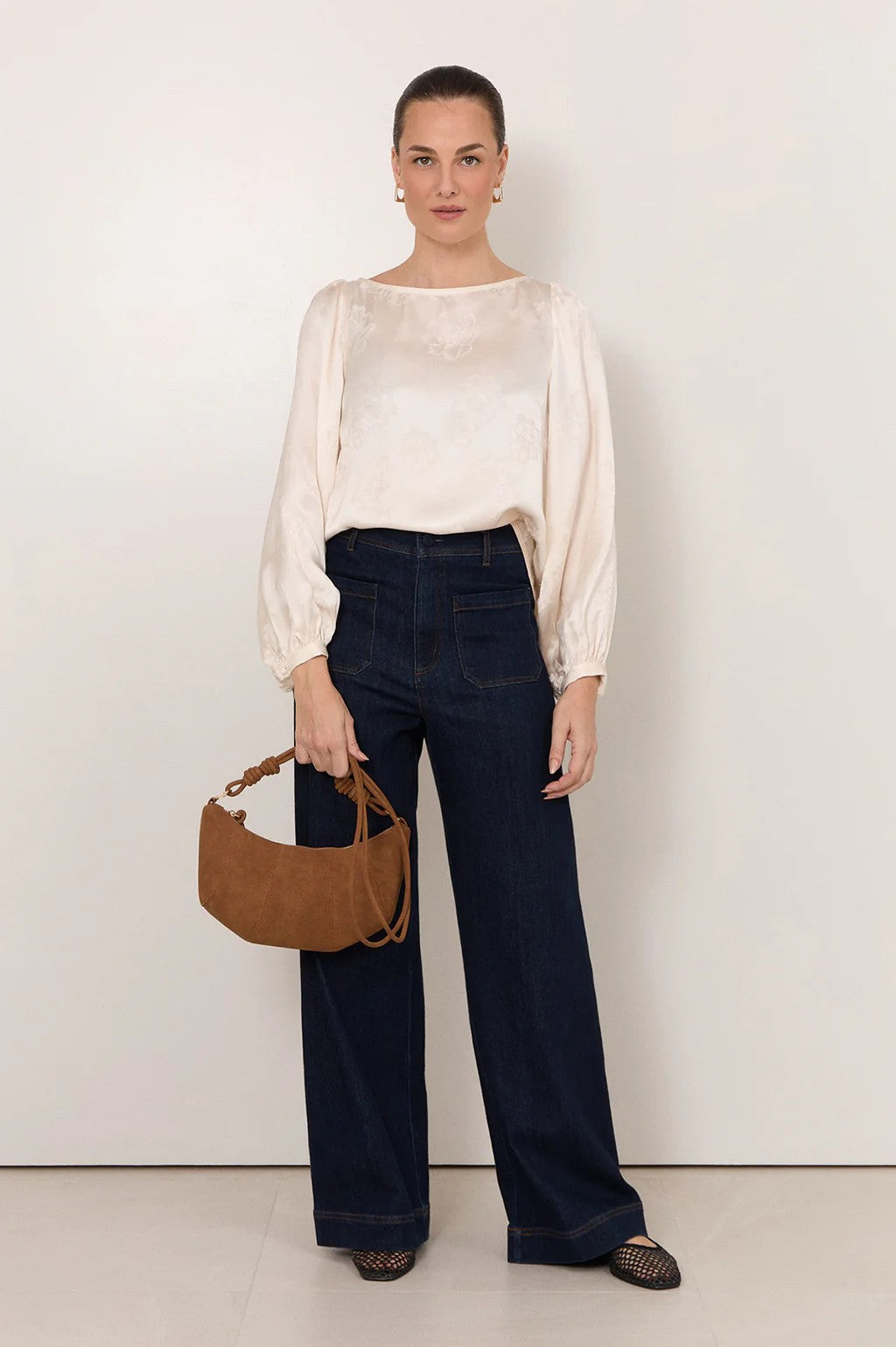 Patch Pocket Denim Pant in Denim