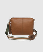 LOUENHIDE DAISY TAN STRIPE CROSSBODY BAG