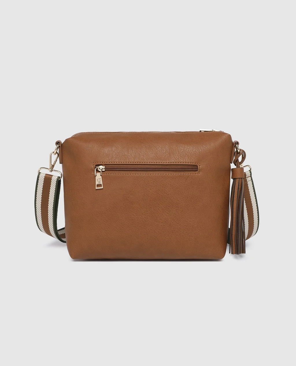 LOUENHIDE DAISY TAN STRIPE CROSSBODY BAG