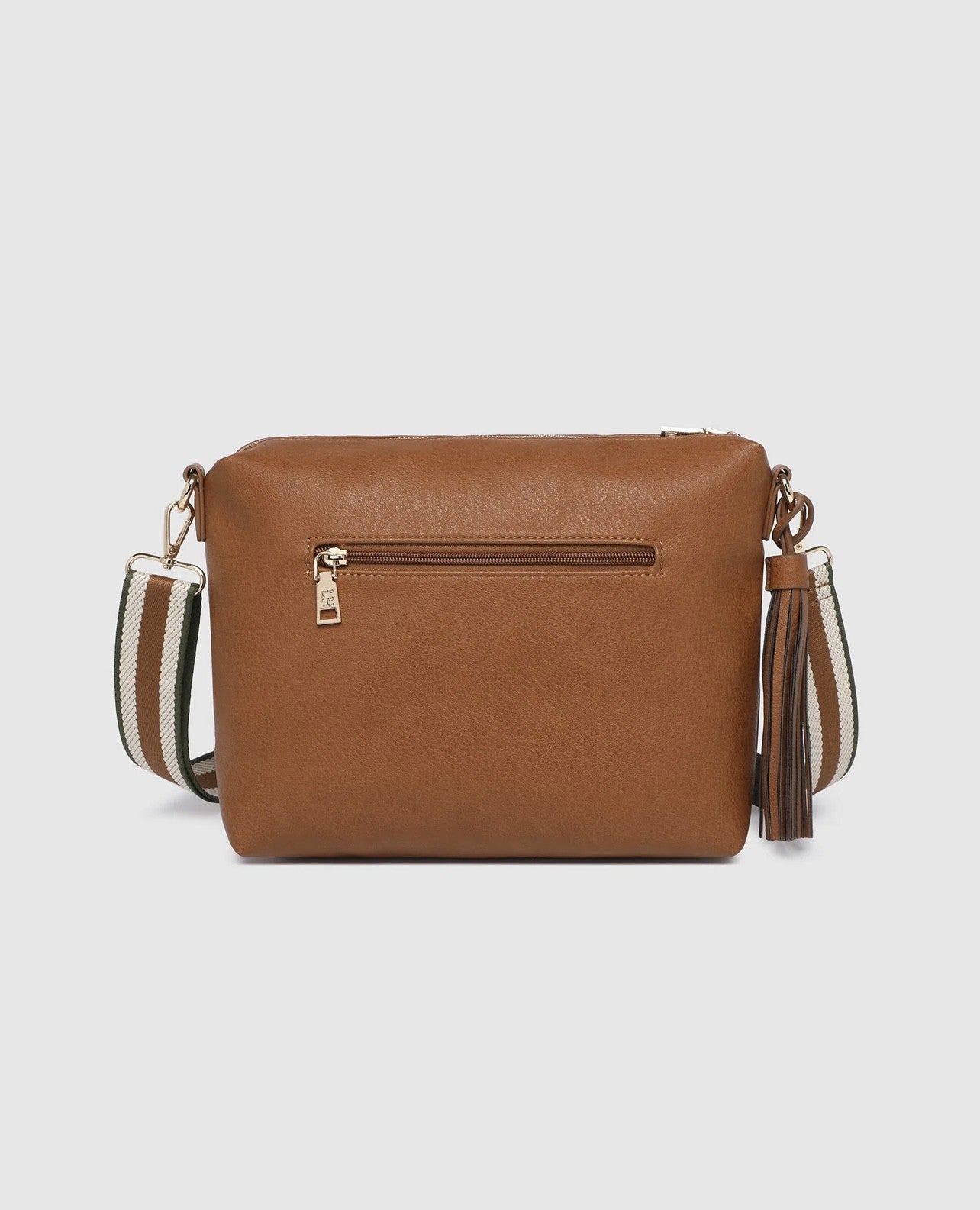 LOUENHIDE DAISY TAN STRIPE CROSSBODY BAG
