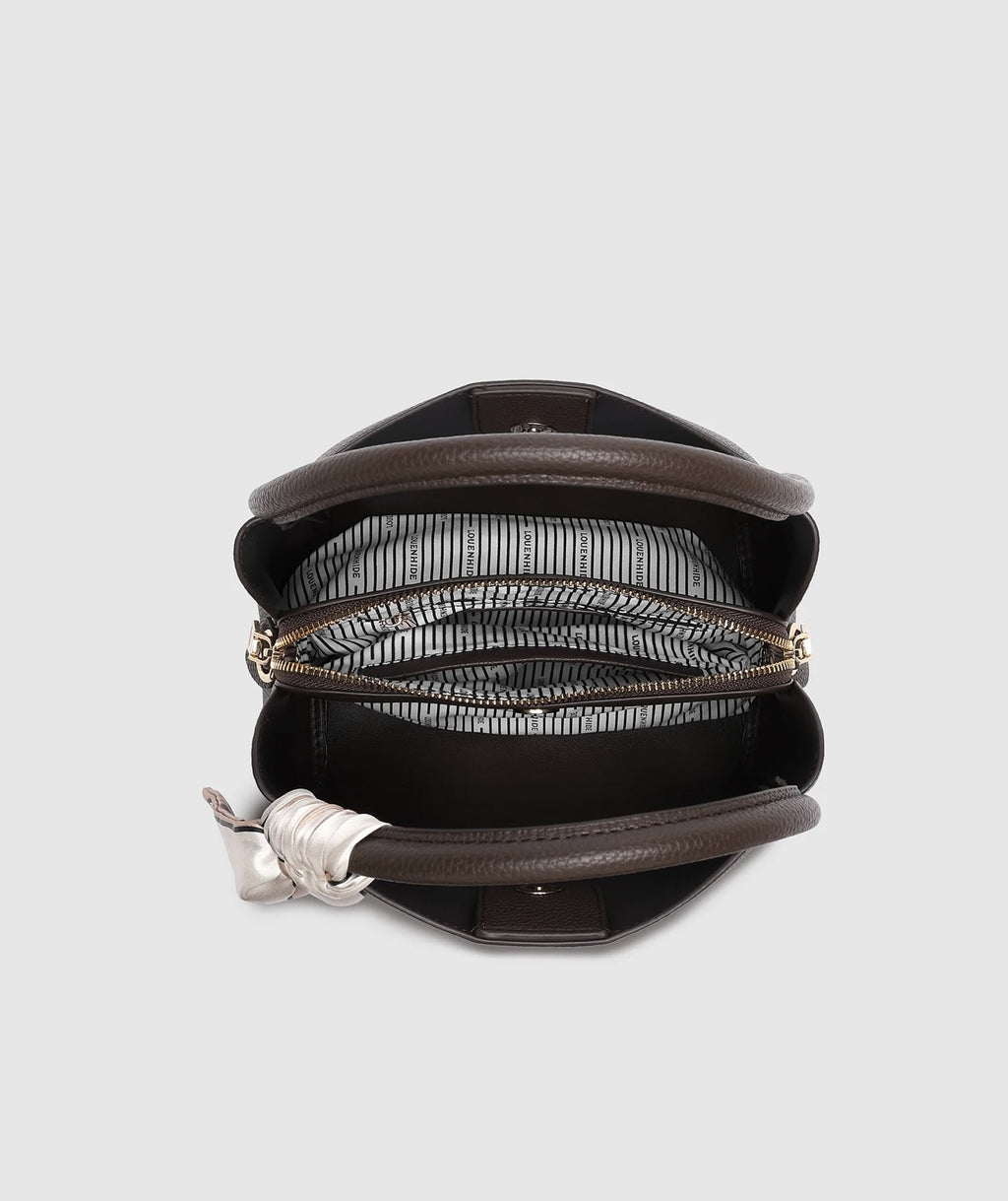 LOUENHIDE STEFFIE CHOCOLATE MINI TOTE BAG