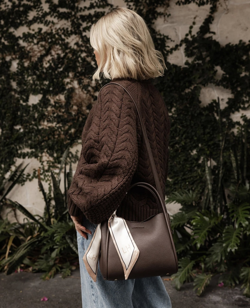 LOUENHIDE STEFFIE CHOCOLATE MINI TOTE BAG