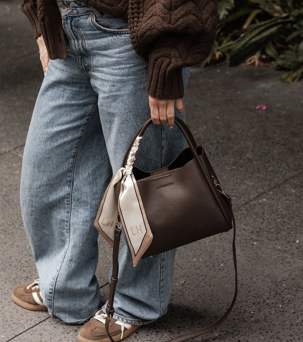 LOUENHIDE STEFFIE CHOCOLATE MINI TOTE BAG