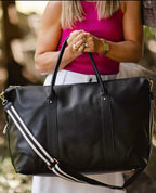 LOUENHIDE ALEXIS STRIPE WEEKENDER TRAVEL BAG