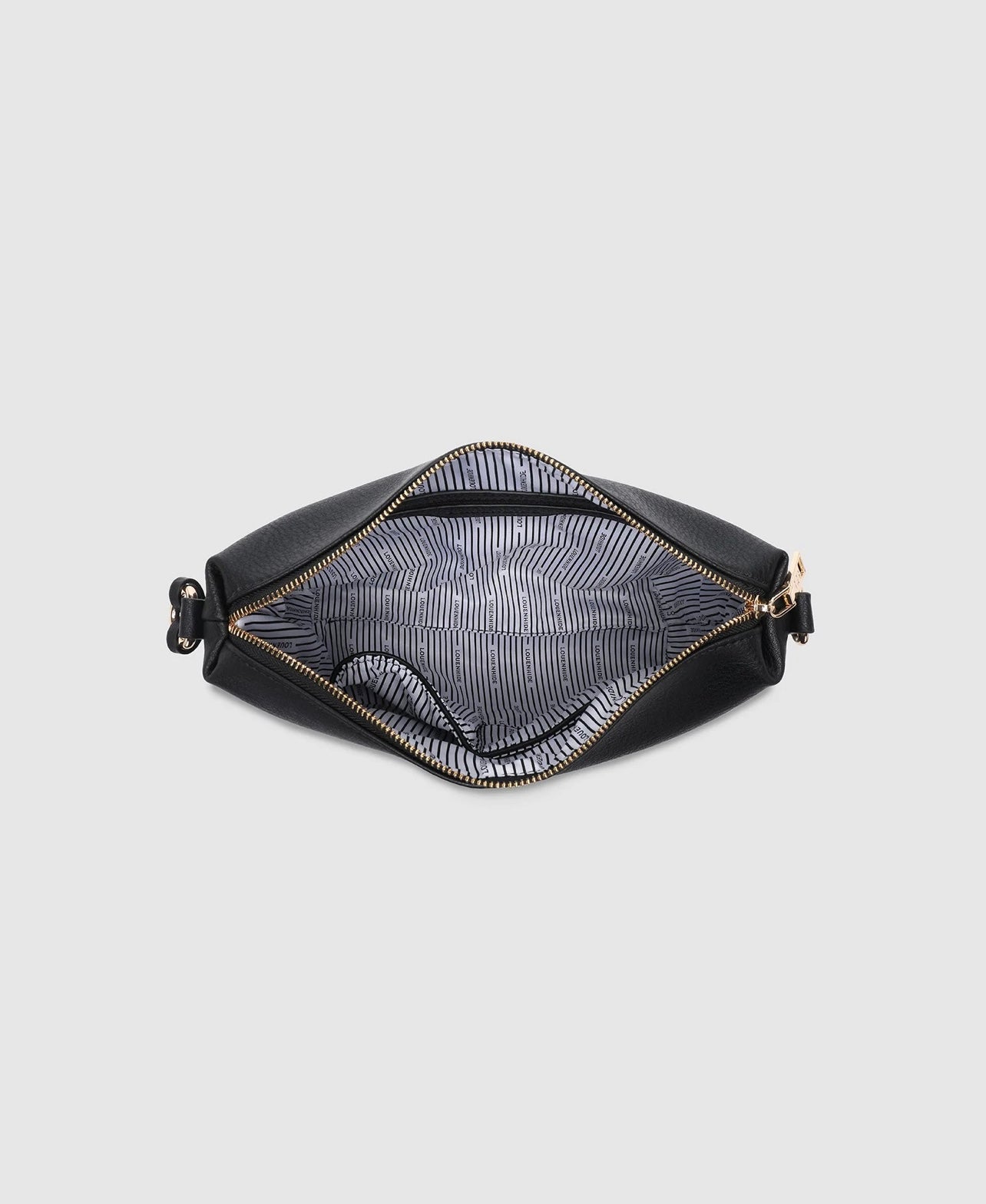LOUENHIDE DAISY BLACK STRIPE CROSSBODY BAG
