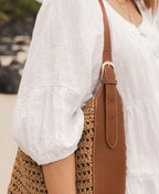 LOUENHIDE LOUISA NATURAL TAN SHOULDER BAG
