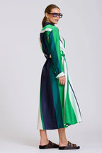 LUXE LUNA NAVY AND GREEN BOLD LINES