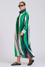 LUXE LUNA NAVY AND GREEN BOLD LINES