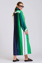 LUXE LUNA NAVY AND GREEN BOLD LINES