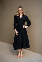 MIDI BLACK WITH BLACK RIC RAC