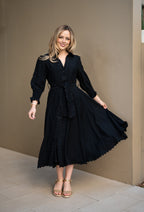 MIDI BLACK WITH BLACK RIC RAC