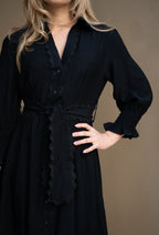 MIDI BLACK WITH BLACK RIC RAC