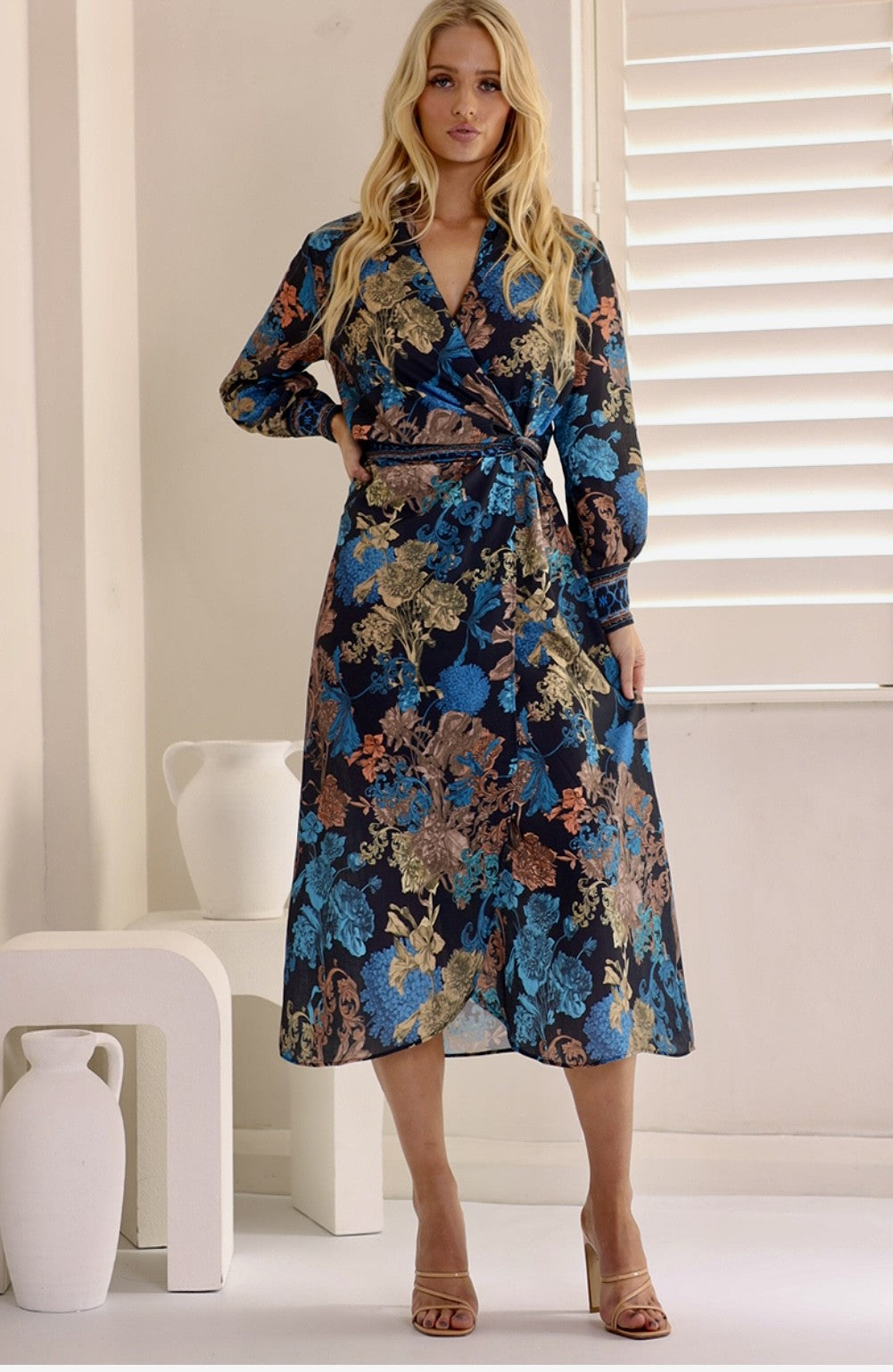 MIDI WRAP DRESS 007