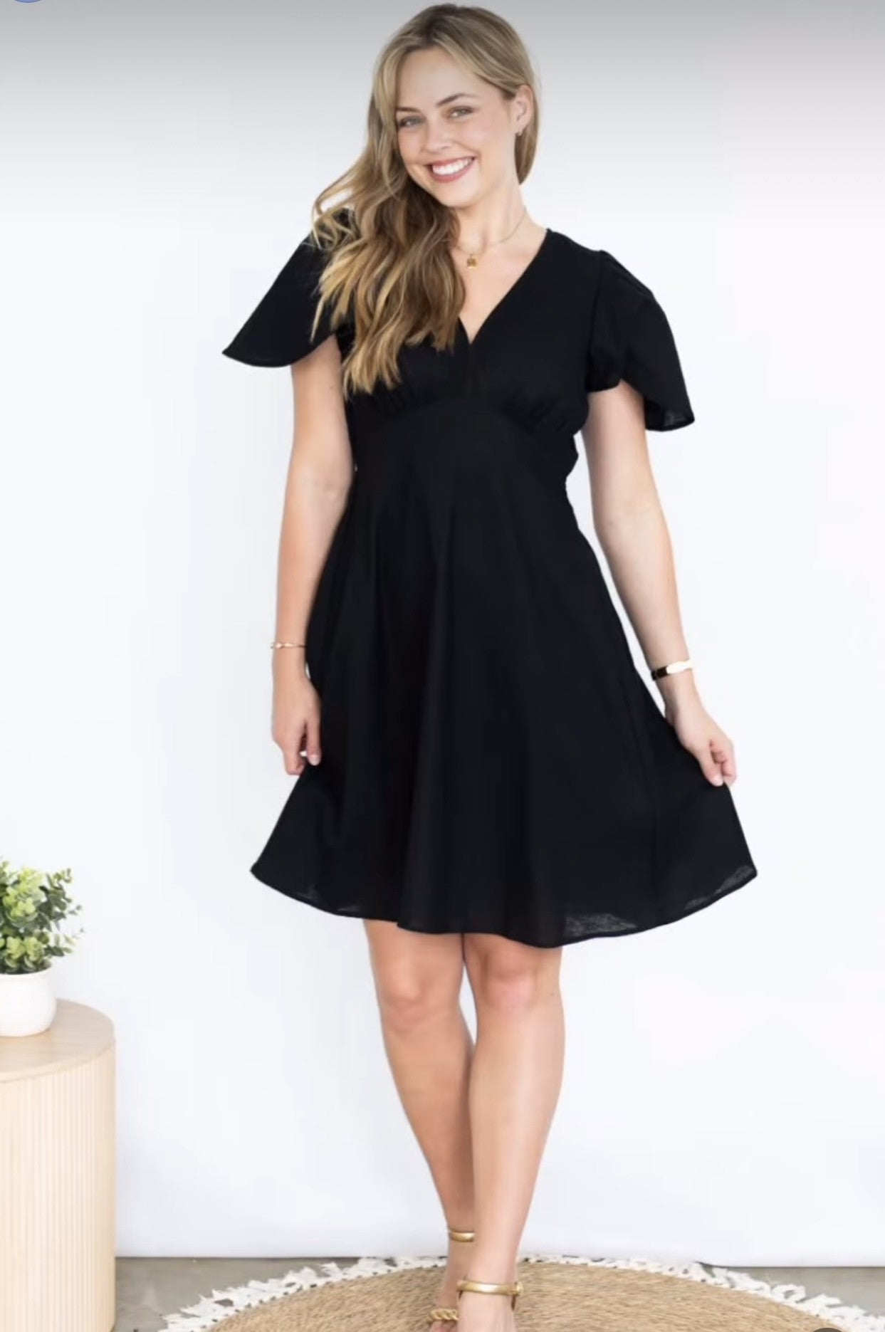 MINI LITTLE BLACK DRESS WITH LINING
