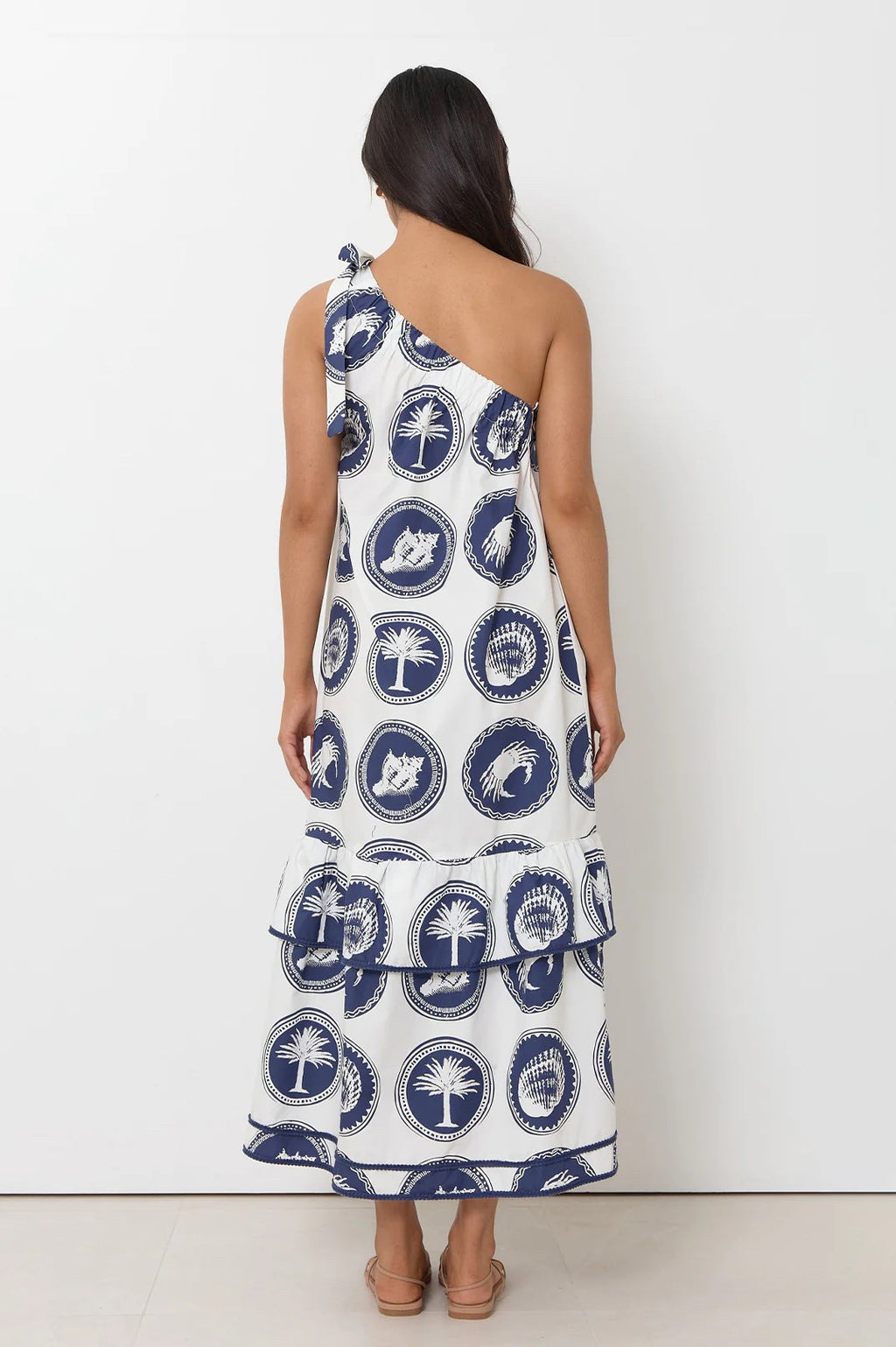 NAVY OCEAN BREZZE EXCLUSIVE PRINTED DRESS